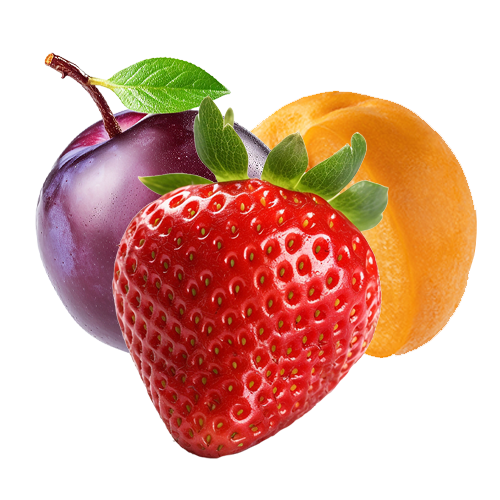 Erdbeere, Aprikose & Pflaumen